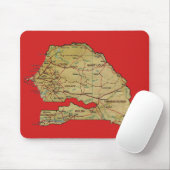Senegal-Karte Mousepad (Mit Mouse)