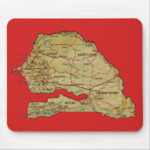 Senegal-Karte Mousepad (Vorne)