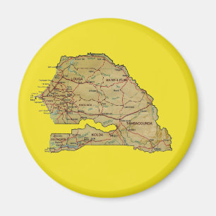 Senegal-Karten-Magnet Magnet