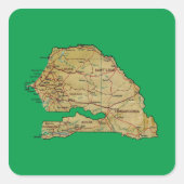 Senegal Map Sticker (Vorderseite)