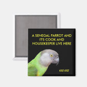 Senegal Papagei Magnet (Vorderseite/Rückseite)