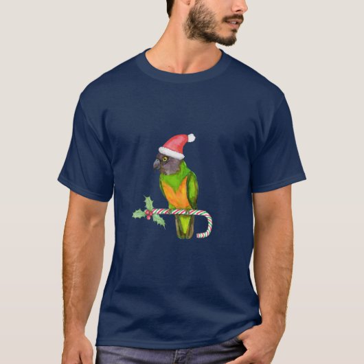 Senegal Papagei Weihnachtsstil T-Shirt (Vorderseite)