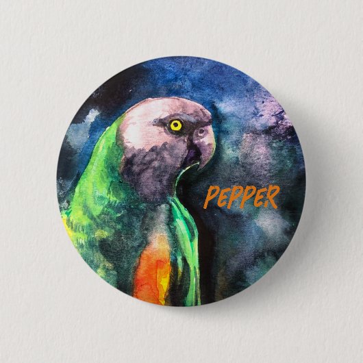 Senegal Parrot Button (Vorderseite)