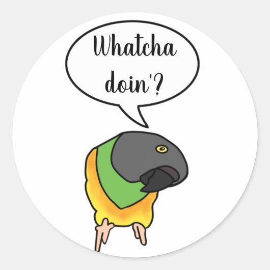 Senegal Parrot Sticker (Vorderseite)
