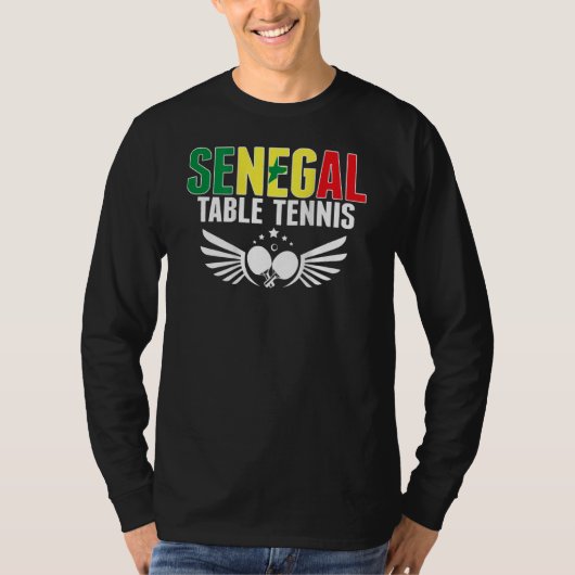 Senegal Ping Pong   Support Senegalese Table Tenni T-Shirt (Vorderseite)
