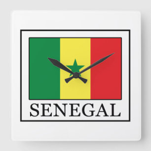 Senegal Quadratische Wanduhr