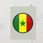 Senegal Qualitätsflaggenzirkel Postkarte (Vorne/Hinten)