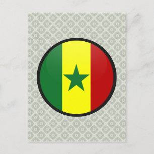 Senegal Qualitätsflaggenzirkel Postkarte