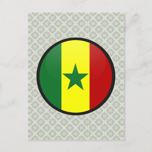 Senegal Qualitätsflaggenzirkel Postkarte (Vorderseite)