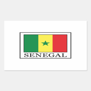 Senegal Rechteckiger Aufkleber