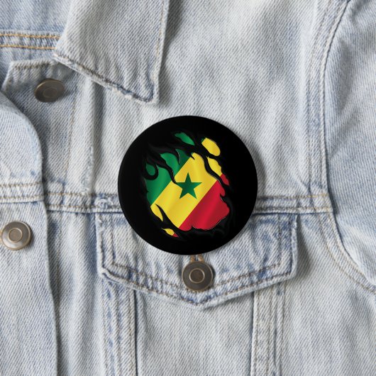Senegal Ripped Flag Button (Beispiel)