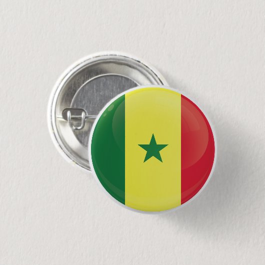 Senegal Round-Icon-Flagge Button (Vorne & Hinten)