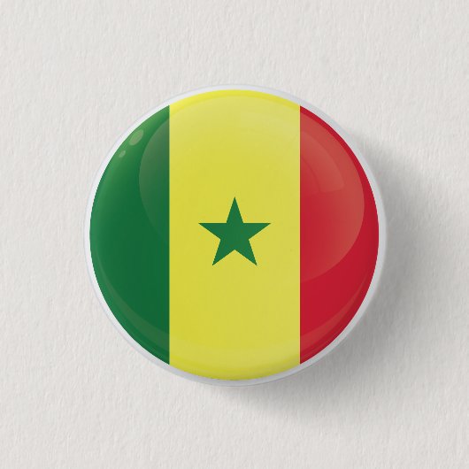 Senegal Round-Icon-Flagge Button (Vorderseite)