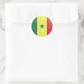 Senegal Round-Icon-Flagge Runder Aufkleber (Tasche)