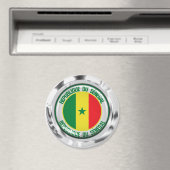 Senegal Runde Emblem Magnet (In Situ (Geschirrspüler))