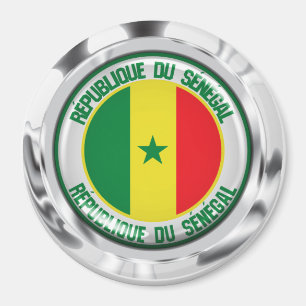 Senegal Runde Emblem Magnet