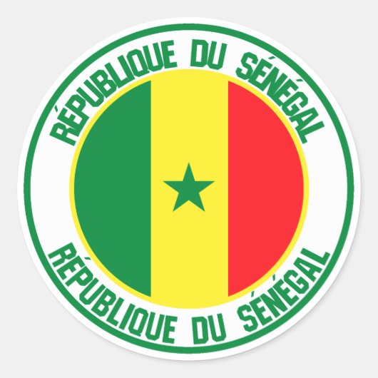 Senegal Runde Emblem Runder Aufkleber (Vorderseite)
