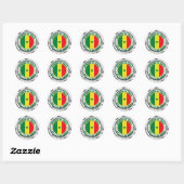 Senegal Runde Emblem Runder Aufkleber (Blatt)