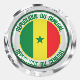 Senegal Runde Emblem Runder Aufkleber