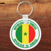 Senegal Runde Emblem Schlüsselanhänger (Vorderseite)