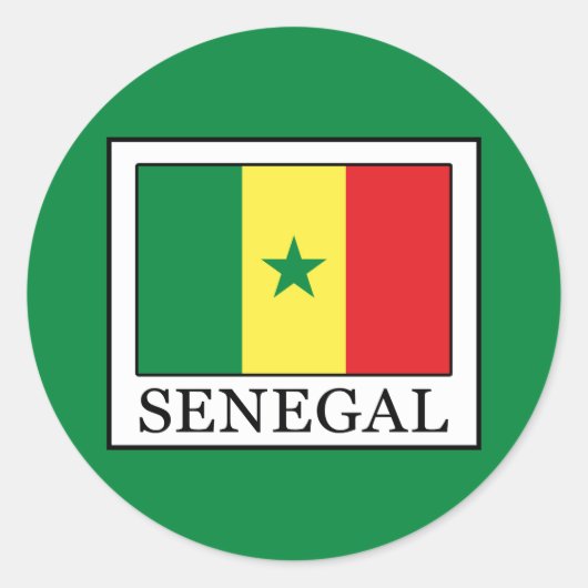 Senegal Runder Aufkleber (Vorderseite)