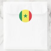 senegal runder aufkleber (Tasche)