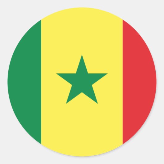 senegal runder aufkleber (Vorderseite)