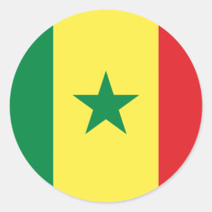 senegal runder aufkleber