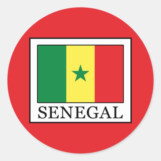 Senegal Runder Aufkleber (Vorderseite)