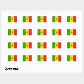 Senegal Runder Aufkleber (Blatt)