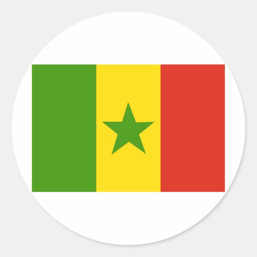 Senegal Runder Aufkleber (Vorderseite)
