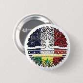 Senegal Senegalese Französisch-Frankreich Tree Roo Button (Vorne & Hinten)