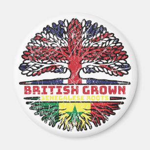 Senegal Senegalese Uk United Kingdom British Tree Magnet