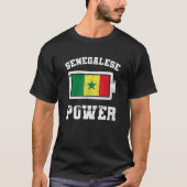 Senegal Senegalese West Africa Proud Battery Power T-Shirt (Vorderseite)