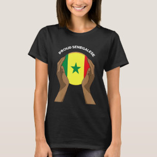 Senegal Senegalese Westafrika Proud Heart Liebe Fl T-Shirt