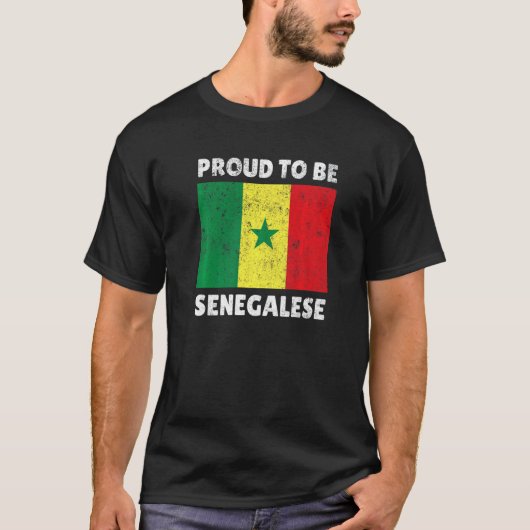 Senegal Senegalese Westafrika Proud Heart Liebe Fl T-Shirt (Vorderseite)