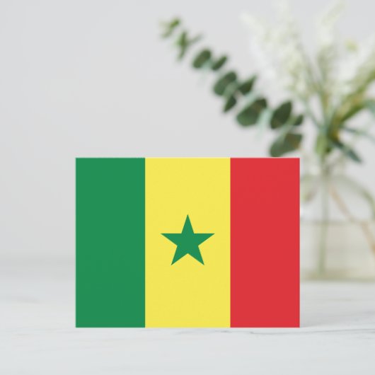 Senegal (Senegalesisch) Flagge Postkarte (Stehend Vorderseite)