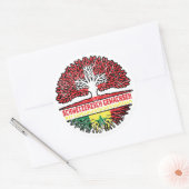 Senegal Senegalesisch Schweizer Schweiz Baum Runder Aufkleber (Umschlag)
