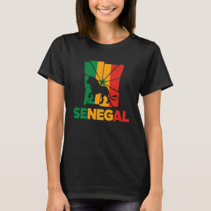 Senegal Senegalesische Senegalesische Flagge Lion T-Shirt