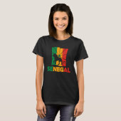 Senegal Senegalesische Senegalesische Flagge Lion T-Shirt (Vorne ganz)