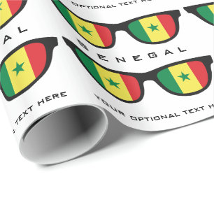 Senegal Shades benutzerdefinierte Text- und Farben Geschenkpapier