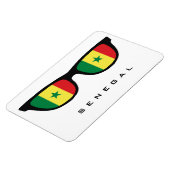 Senegal Shades benutzerdefinierte Text- und Farbma Magnet (Linke Seite)