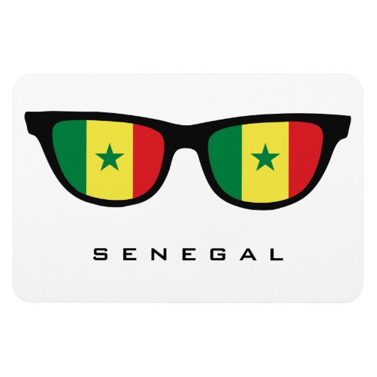 Senegal Shades benutzerdefinierte Text- und Farbma Magnet (Horizontal)