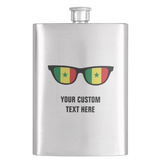 Senegal Shades Custom Flask Flachmann (Vorderseite)
