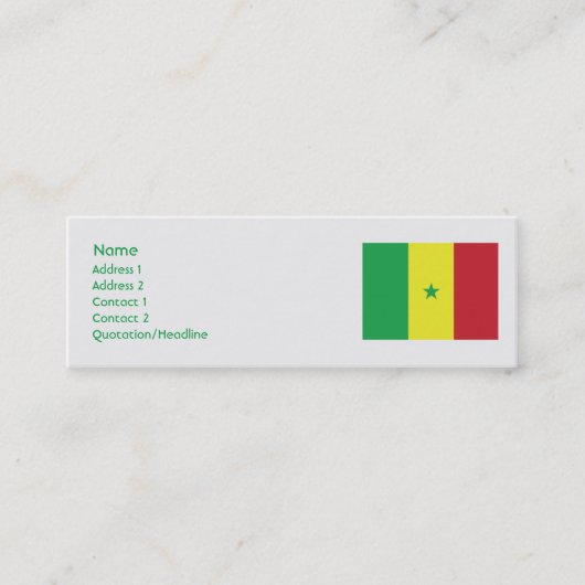 Senegal - Skinny Mini Visitenkarte (Vorderseite)