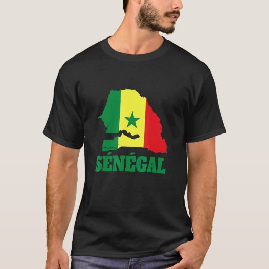 Senegal soccer & football fan 2022 Flag of Senegal T-Shirt (Vorderseite)
