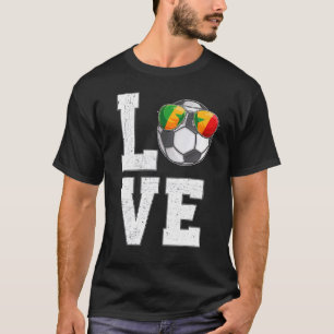 Senegal Soccer Liebe Senegalesische Flagge T-Shirt
