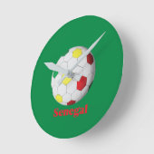 Senegal Soccer Runde Wanduhr (Winkel)