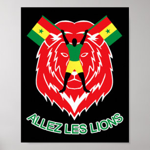 Senegal Stolz Fußball Sport senegalesisches Erbe U Poster