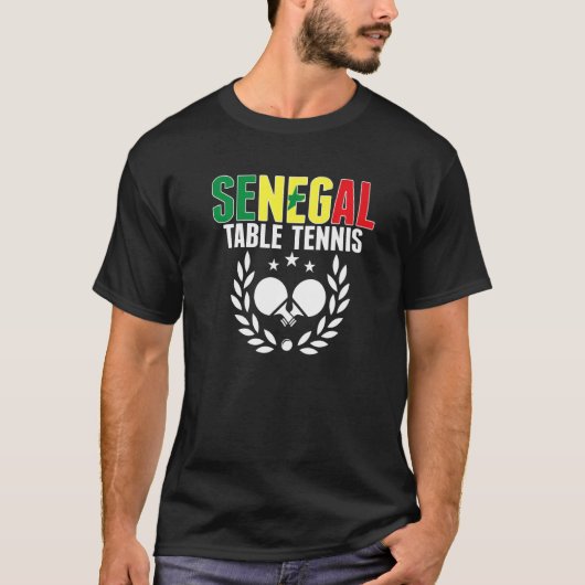 Senegal Table Tennis  Senegalese Ping Pong Support T-Shirt (Vorderseite)